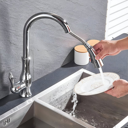Aurea Luxury Polished Gold Kitchen Faucet