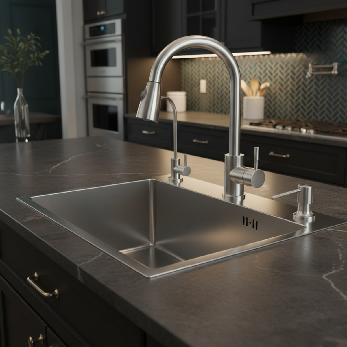 Onyx 22" Kitchen Sink System with Pull-Out Faucet