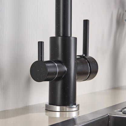 Selma Three-Way Kitchen Faucet with Filter Tap Reverse Osmosis Filters Compatible