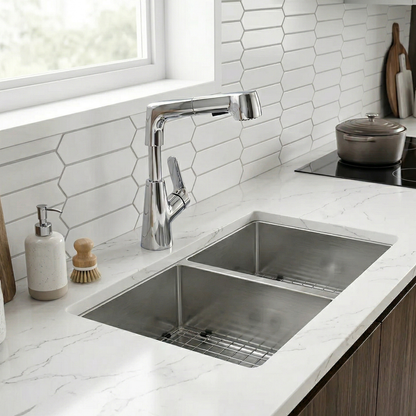 Astra Pull-Out Lift Faucet 360° Rotatable Stainless Steel Sink Mixer