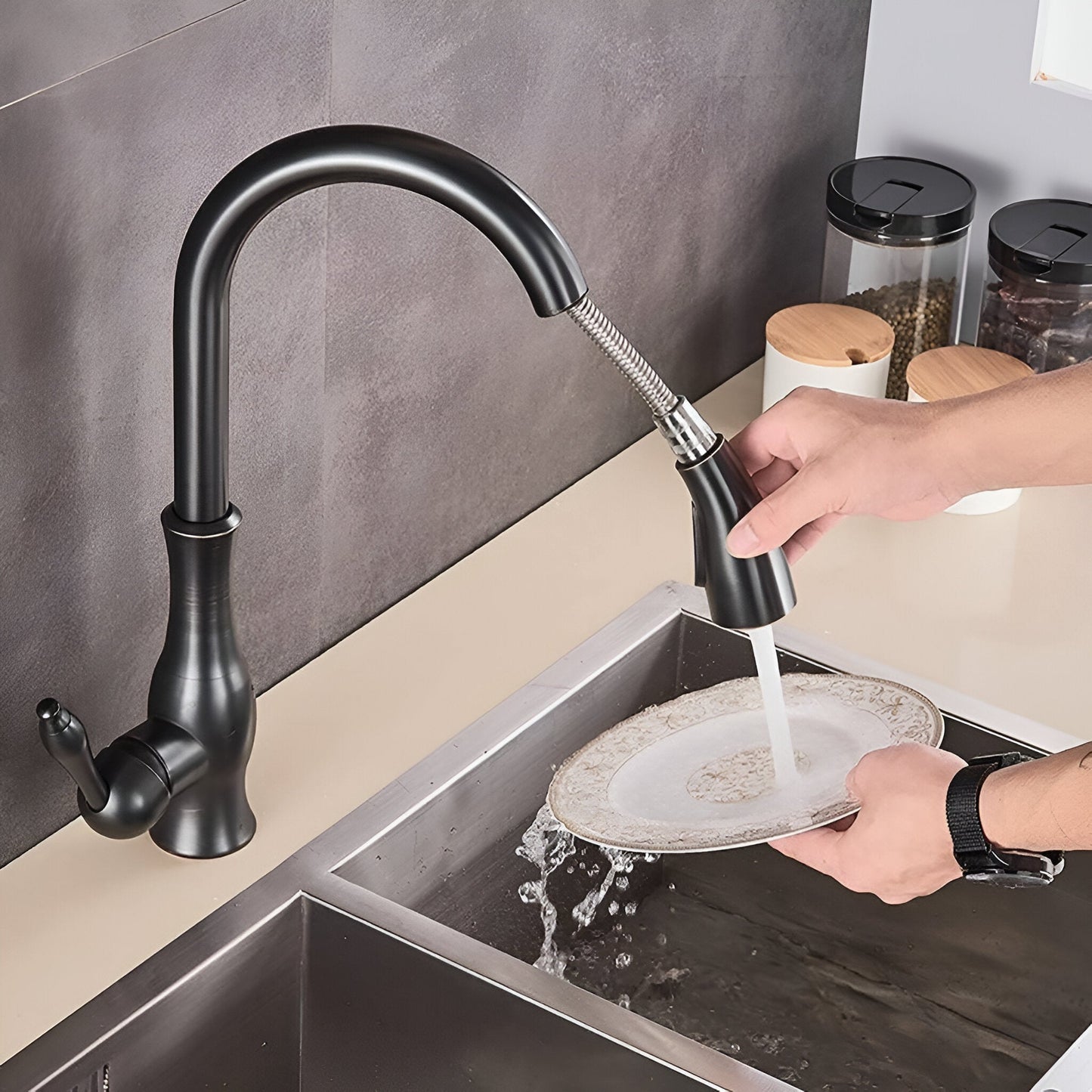 Aurea Luxury Polished Gold Kitchen Faucet