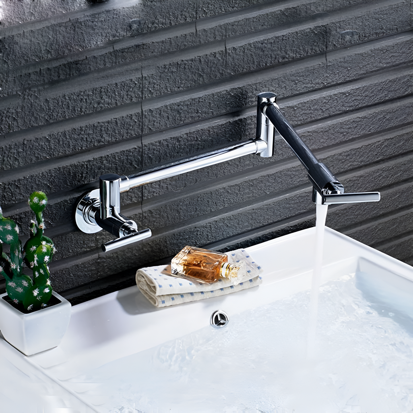 Arlo Wall-Mounted Folding Pot Filler Kitchen Faucet