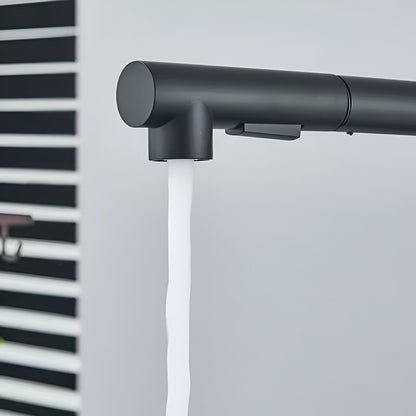 Noir Modern Matte Black Pull-Out Kitchen Faucet