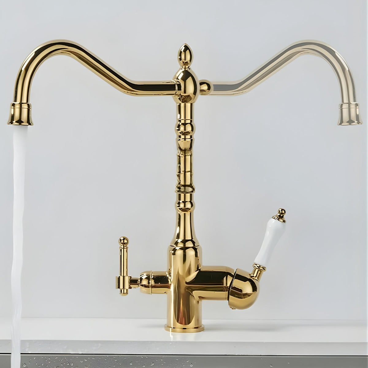 Celia 3-Way Filter Kitchen Faucet with Dual Handles