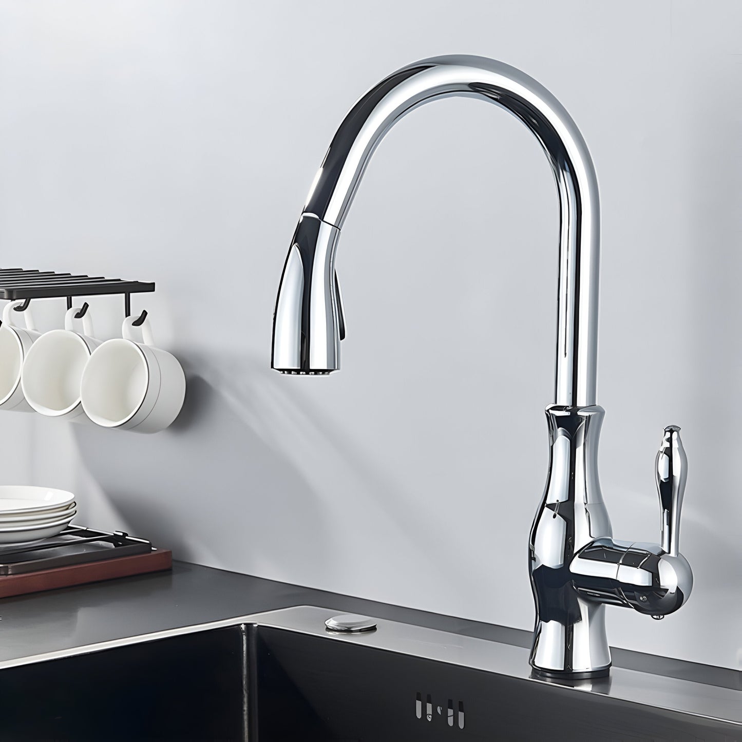 Aurea Luxury Polished Gold Kitchen Faucet