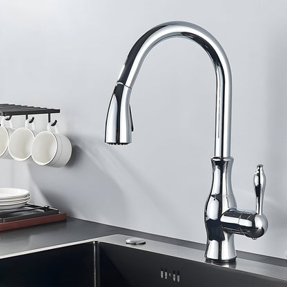 Aurea Luxury Polished Gold Kitchen Faucet