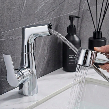 Astra Pull-Out Lift Faucet 360° Rotatable Stainless Steel Sink Mixer