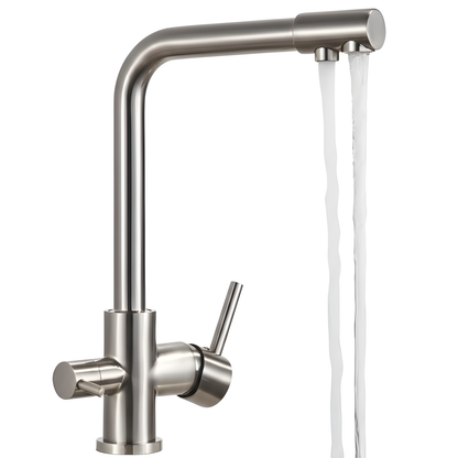 Selma Three-Way Kitchen Faucet with Filter Tap Reverse Osmosis Filters Compatible