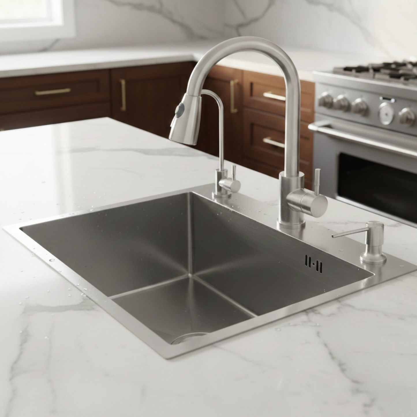 Onyx 22" Kitchen Sink System with Pull-Out Faucet