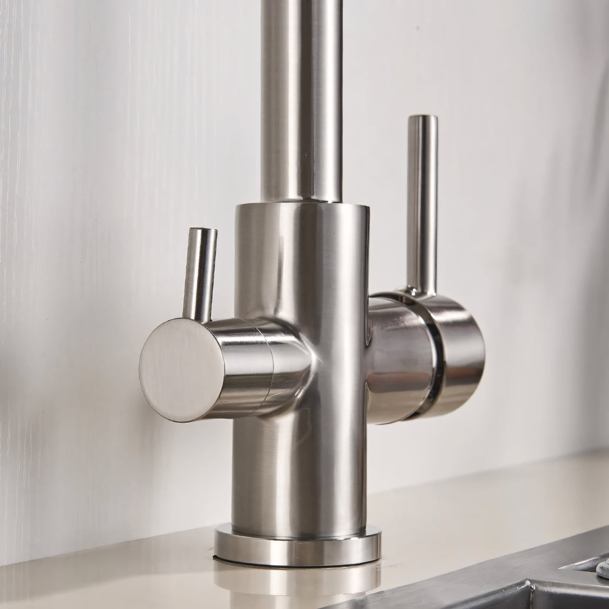 Mira Pro Three-Way Pull-Out Kitchen Faucet with Filter Tap Reverse Osmosis Compatible