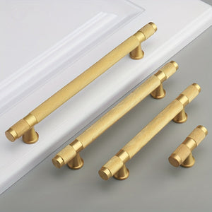 Solid Brass T-Bar Drawer Cabinet Pulls