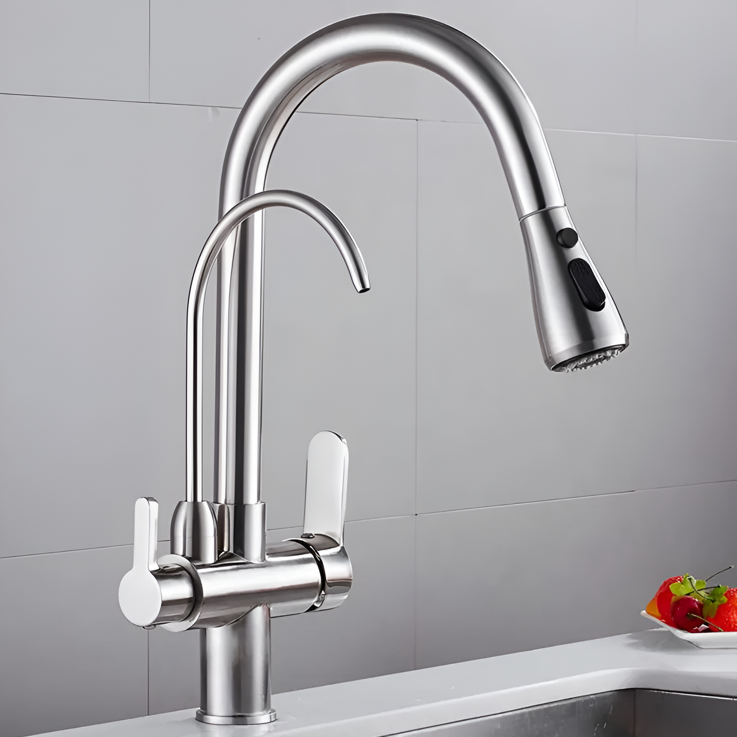Vera 3-Way Filter Kitchen Faucet with Pull-Down Sprayer