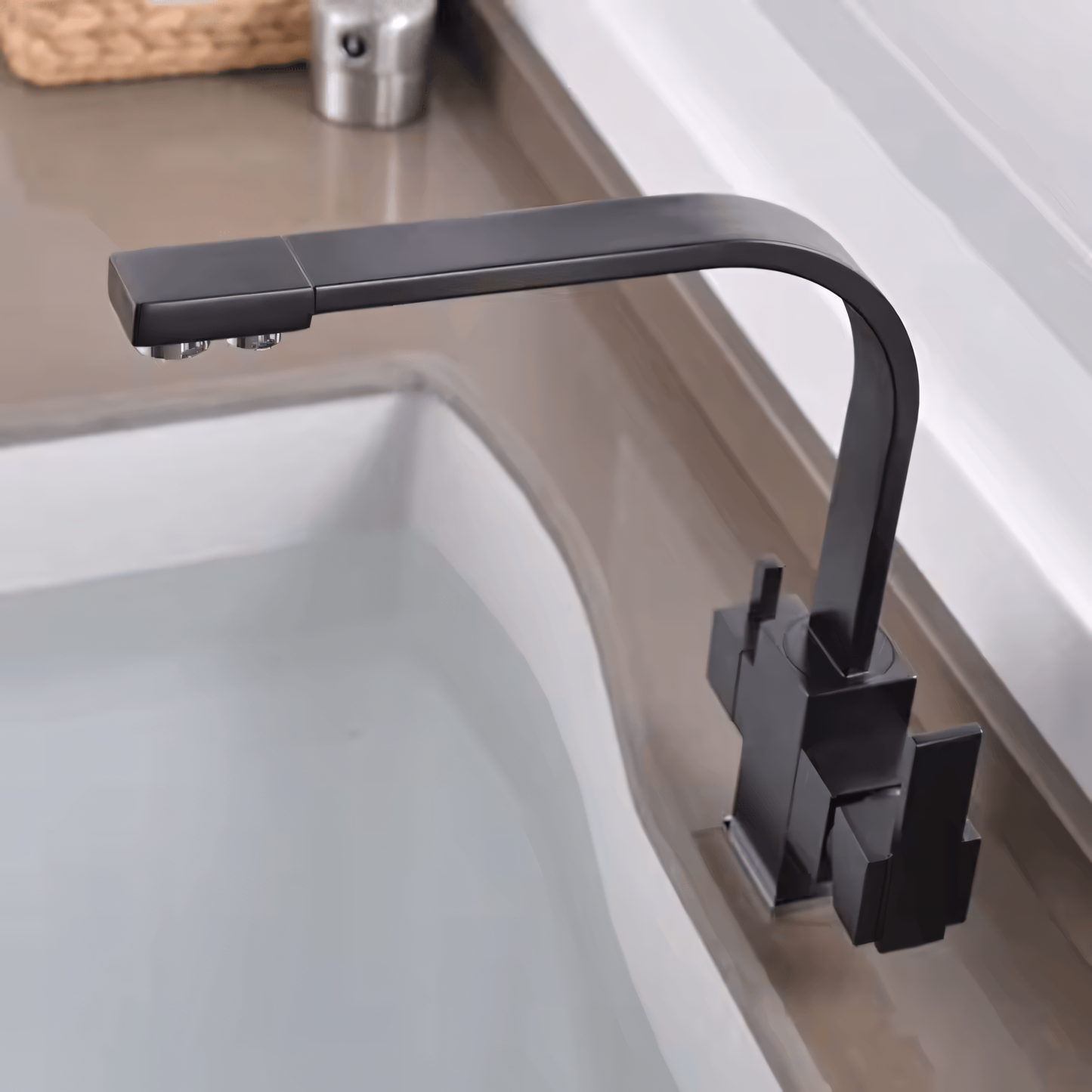 Livia Three-Way Kitchen Faucet with Filter Tap Reverse Osmosis Compatible
