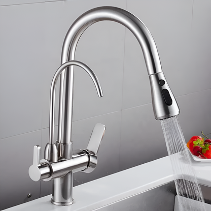 Vera 3-Way Filter Kitchen Faucet with Pull-Down Sprayer