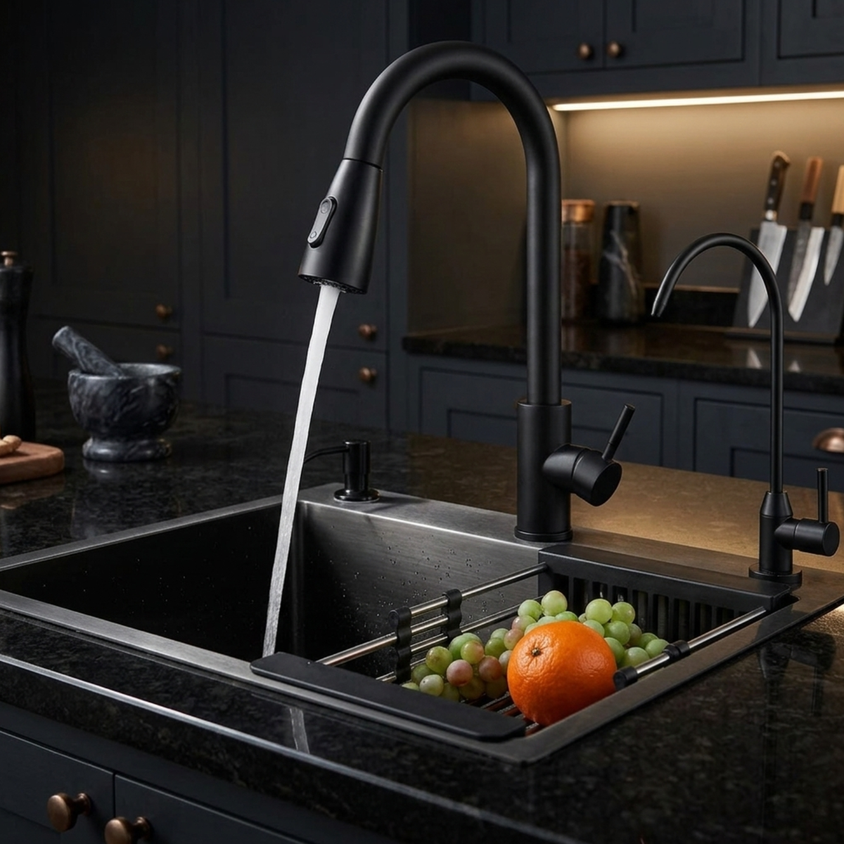 Onyx 22" Kitchen Sink System with Pull-Out Faucet