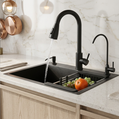 Onyx 22" Kitchen Sink System with Pull-Out Faucet
