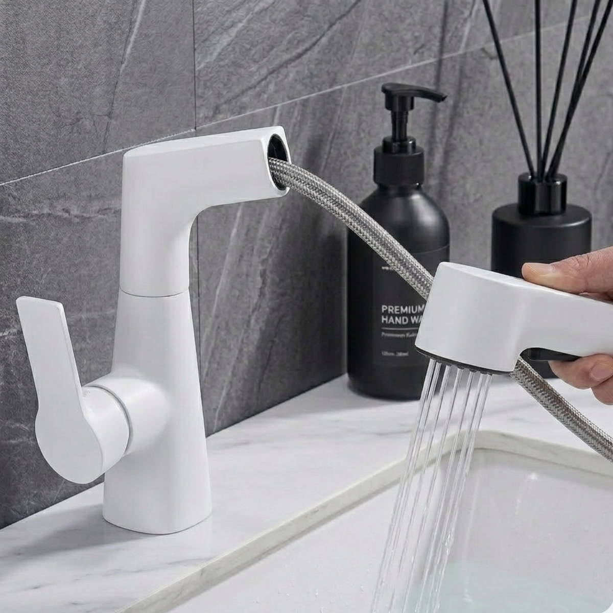 Astra Pull-Out Lift Faucet 360° Rotatable Stainless Steel Sink Mixer