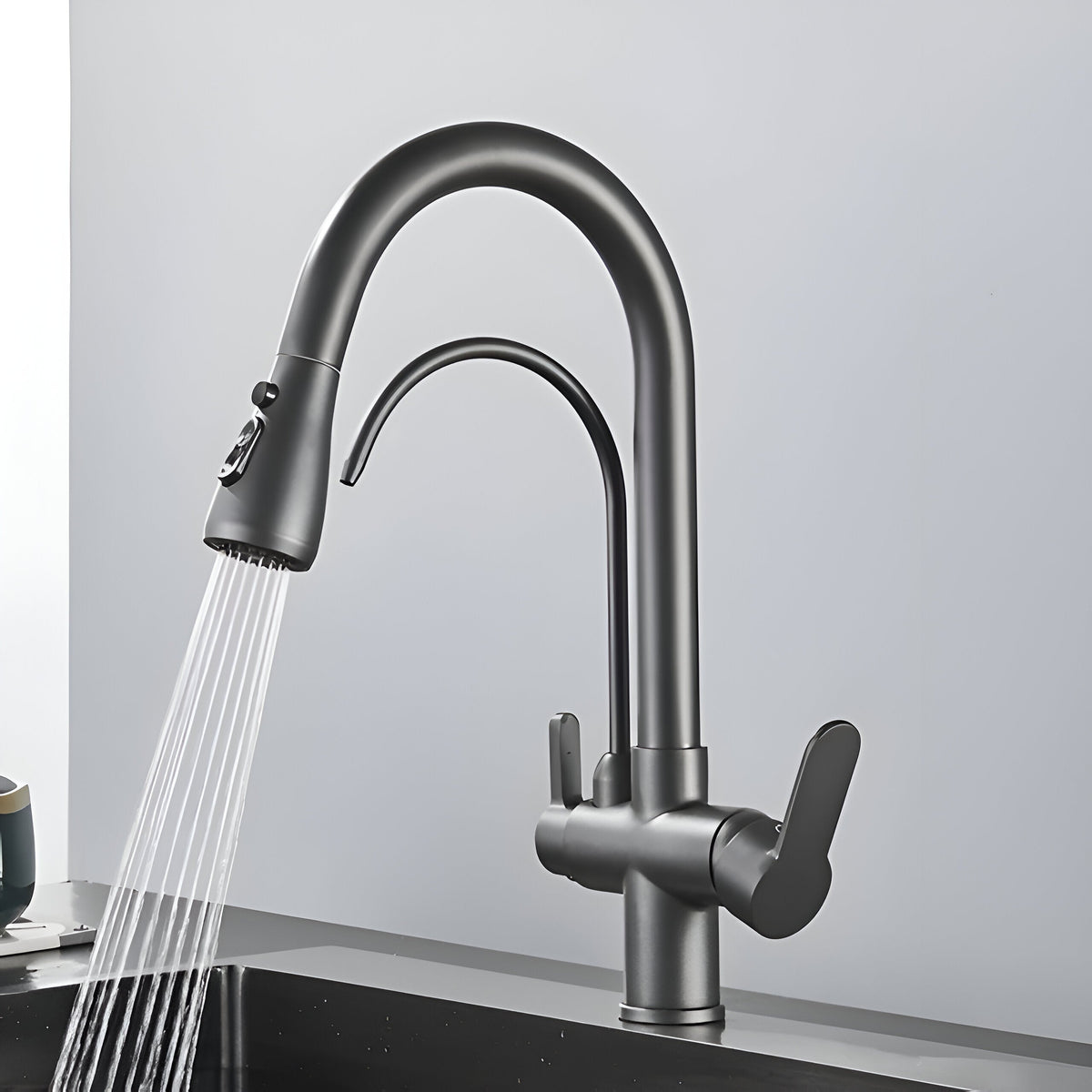 Vera 3-Way Filter Kitchen Faucet with Pull-Down Sprayer