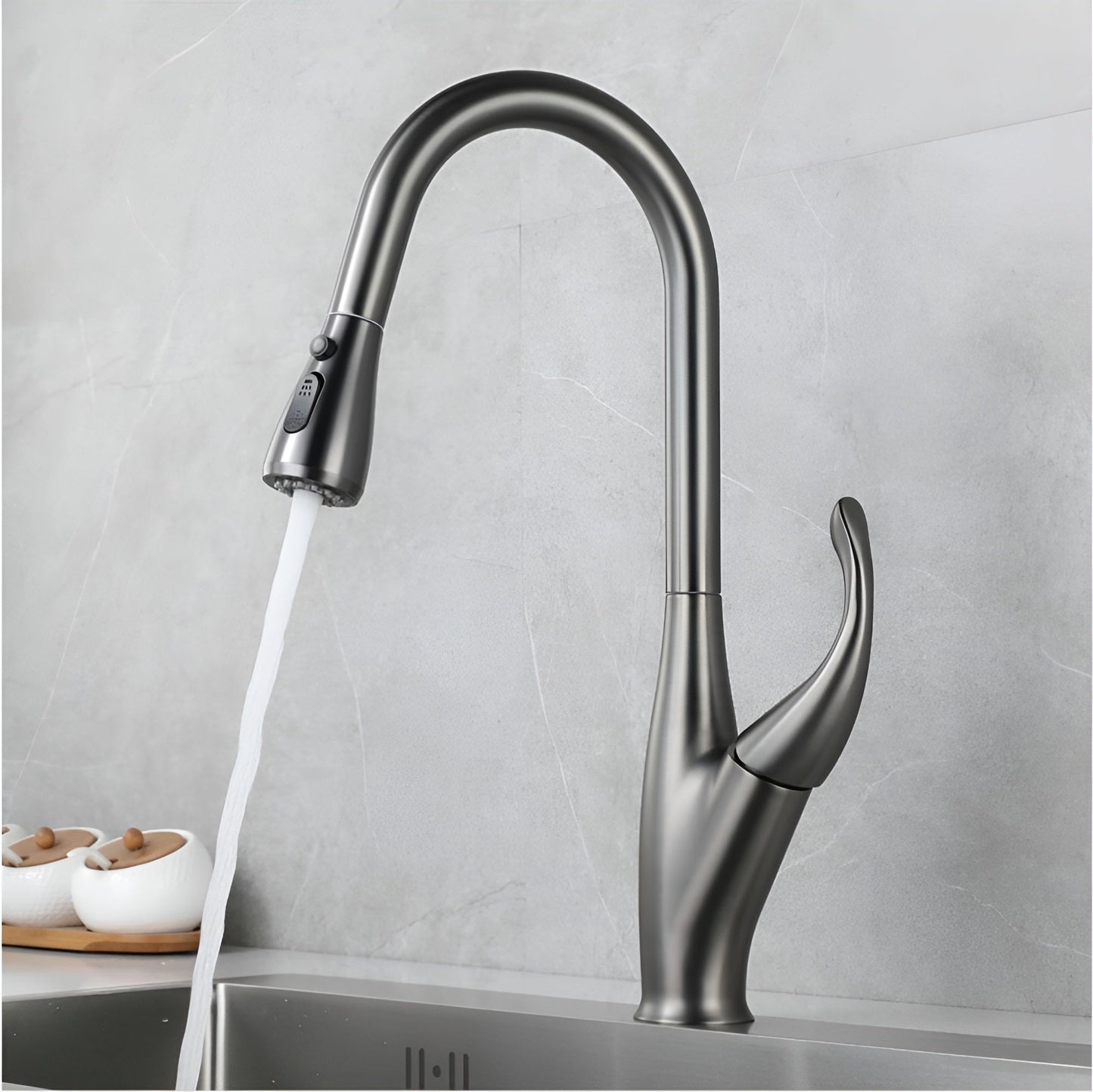 Hartwell Victorian Style Pull-Out Kitchen Faucet