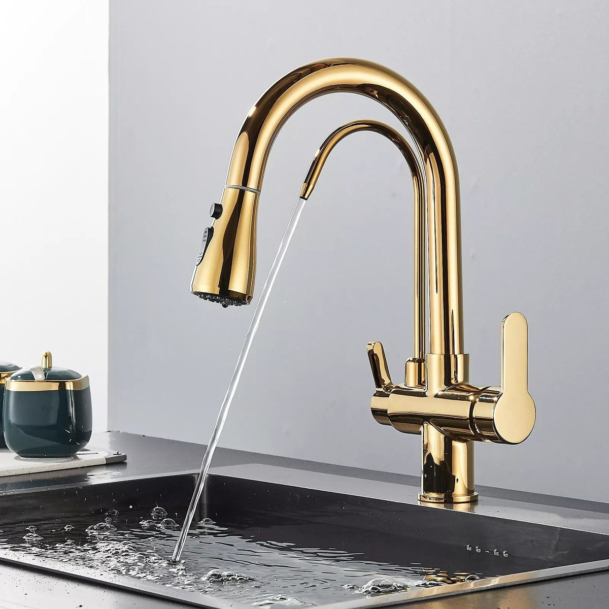 Vera 3-Way Filter Kitchen Faucet with Pull-Down Sprayer