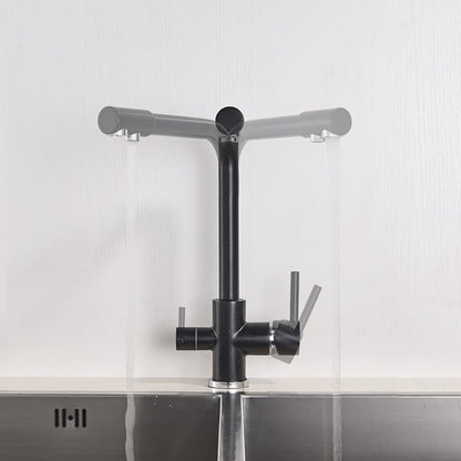 Selma Three-Way Kitchen Faucet with Filter Tap Reverse Osmosis Filters Compatible