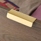 Gold Brass Embedded Edge Pulls for Cabinets and Drawers