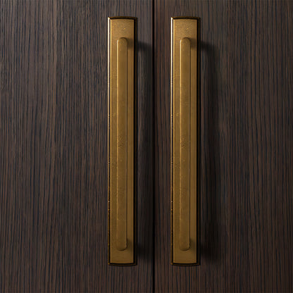 Gold Long Cabinet Pulls with Rectangular Backplate