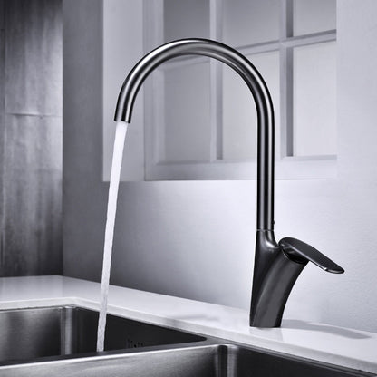 Mixer Tap Brushed Swivel  Deck Mounted Kitchen Sink Faucet