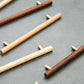 Wood and Brass Cabinet Pulls for Cabinets and Drawers