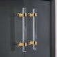 Transparent Acrylic Round Bar Cabinet Pulls for Wardrobes