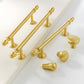 Gold Round Bar Drawer Handles and Cabinet Knobs