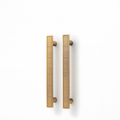 Grid-Textured Cabinet Pulls and Square Knobs