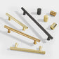 Grooved Round Bar Cabinet Pulls and Matching Knobs
