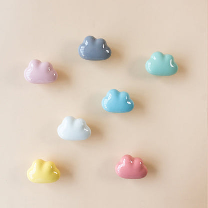 Colorful Ceramic Cloud Dresser Knobs
