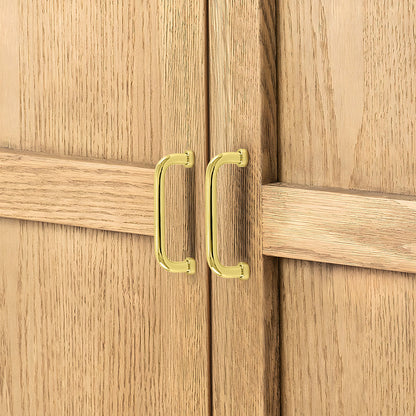 Brass Round Bar Cabinet Pulls and Knobs for Wardrobes
