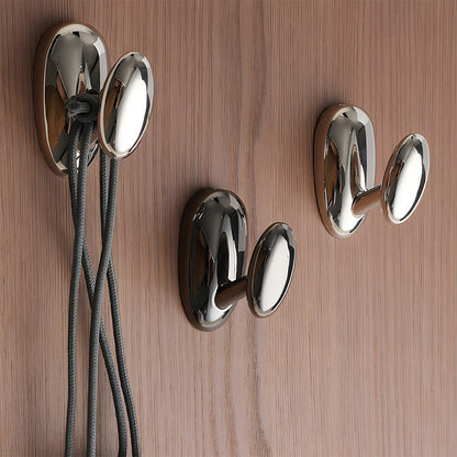 Solid Brass Pebble Wall Hooks for Coats & Towels