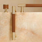 Cowhide Brass Cabinet Pulls and Knobs, Brown / Black Options