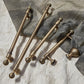Bronze Ribbed Solid Brass Cabinet Pulls and Matching Knob