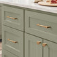 Gold Arched Cabinet Handles and Round Knobs