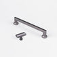 Grooved Black Gray Cabinet Handles and Knobs