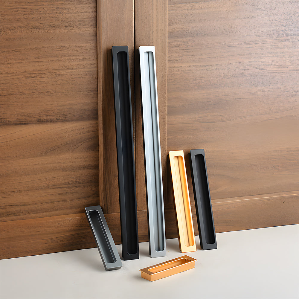 Long Aluminum Recessed Finger Pulls