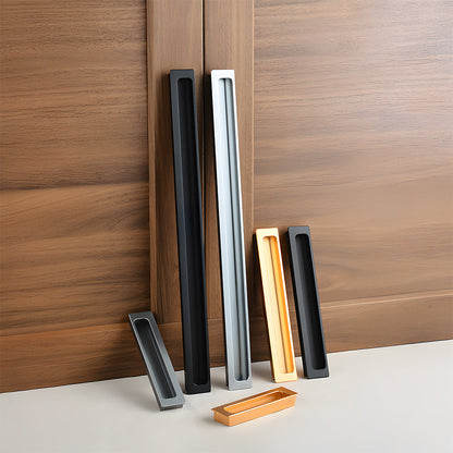 Long Aluminum Recessed Finger Pulls