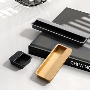 Flush Recessed Sliding Door Handles, Zinc Alloy Concealed Pulls