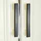 Two-Tone Black and Gold Cabinet Pulls and Knobs for Wardrobes