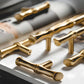 Bamboo Style Brass Cabinet Pulls and Knobs