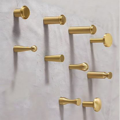 Modern Solid Brass Wall Pegs for Coats & Bags