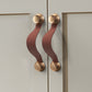 Leather Strap Cabinet Pulls and Knobs with Zinc Alloy Mounts