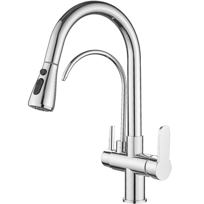 Vera 3-Way Filter Kitchen Faucet with Pull-Down Sprayer