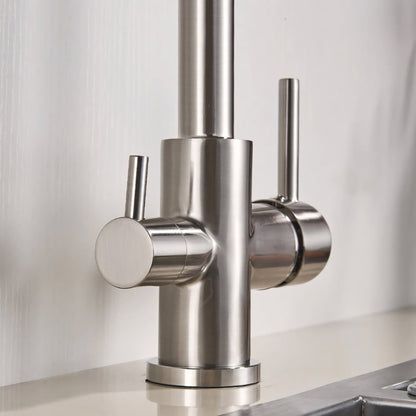 Selma Three-Way Kitchen Faucet with Filter Tap Reverse Osmosis Filters Compatible