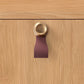 Leather Strap Cabinet Pulls and Knobs with Zinc Alloy Mounts